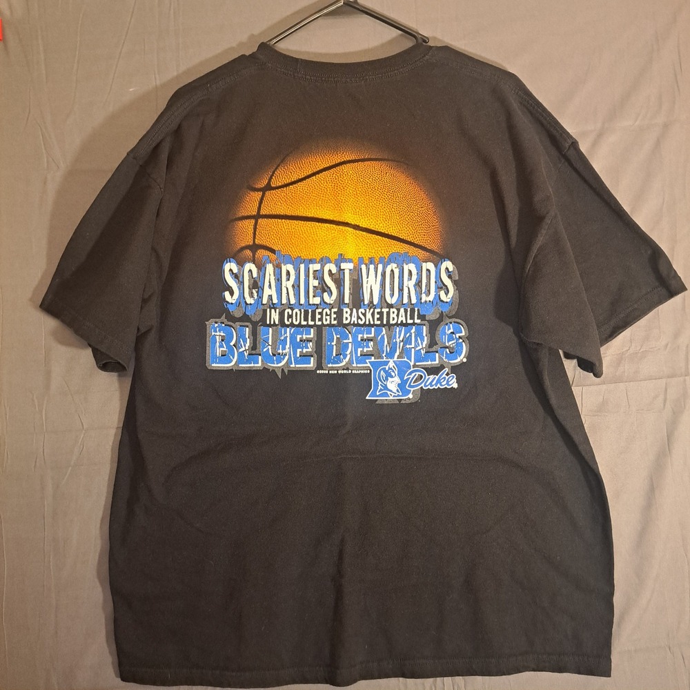 M&O Scariest Words Duke Blue Devils T-Shirt Men's‎ Size XL NCAA Basketball